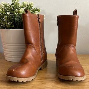 Old Navy Brown Kids Zip-Up Mid-Calf Boots